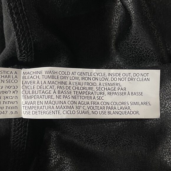 Black Tape 2X-Large Legging Pants Skinny Stretch Shiny Black Hi-Rise Pull-On New - Picture 6 of 6